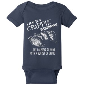 Crappie Fishing Catching Slabs Funny Fisherman Baby Bodysuit