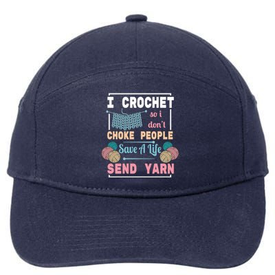 Crocheting For Crocheting Sewing Lover Gift 7-Panel Snapback Hat