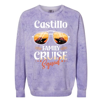 Castillo Family Cruise Squad Personalized Castillo Vacation Great Gift Colorblast Crewneck Sweatshirt