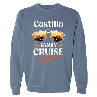 Castillo Family Cruise Squad Personalized Castillo Vacation Great Gift Garment-Dyed Sweatshirt