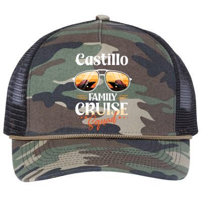 Castillo Family Cruise Squad Personalized Castillo Vacation Great Gift Retro Rope Trucker Hat Cap