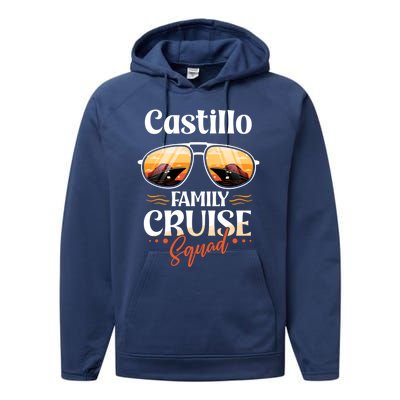 Castillo Family Cruise Squad Personalized Castillo Vacation Great Gift Performance Fleece Hoodie