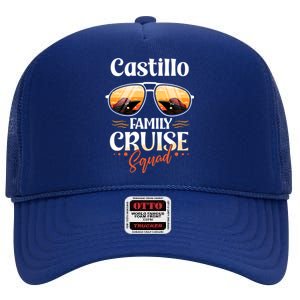 Castillo Family Cruise Squad Personalized Castillo Vacation Great Gift High Crown Mesh Back Trucker Hat