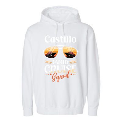 Castillo Family Cruise Squad Personalized Castillo Vacation Great Gift Garment-Dyed Fleece Hoodie