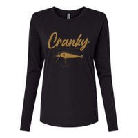 Cranky Fishing Womens Cotton Relaxed Long Sleeve T-Shirt