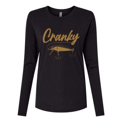 Cranky Fishing Womens Cotton Relaxed Long Sleeve T-Shirt