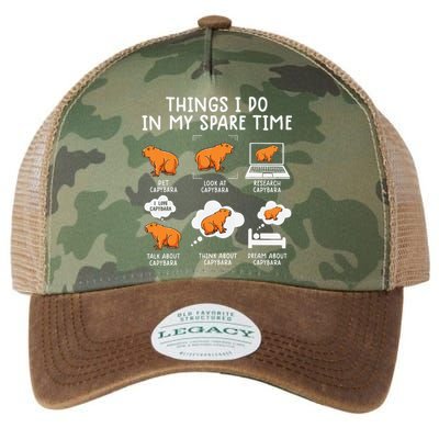 Capybaras Funny Capibara Rodent Things I Do In My Spare Time  Legacy Tie Dye Trucker Hat