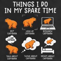 Capybaras Funny Capibara Rodent Things I Do In My Spare Time  Cool Comfort Performance Bucket Hat