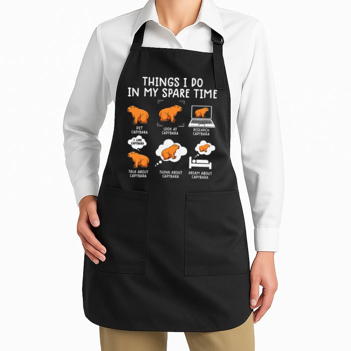 Capybaras Funny Capibara Rodent Things I Do In My Spare Time  Apron