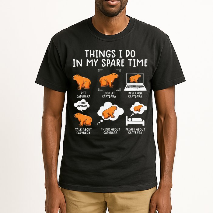 Capybaras Funny Capibara Rodent Things I Do In My Spare Time  Tall T-Shirt