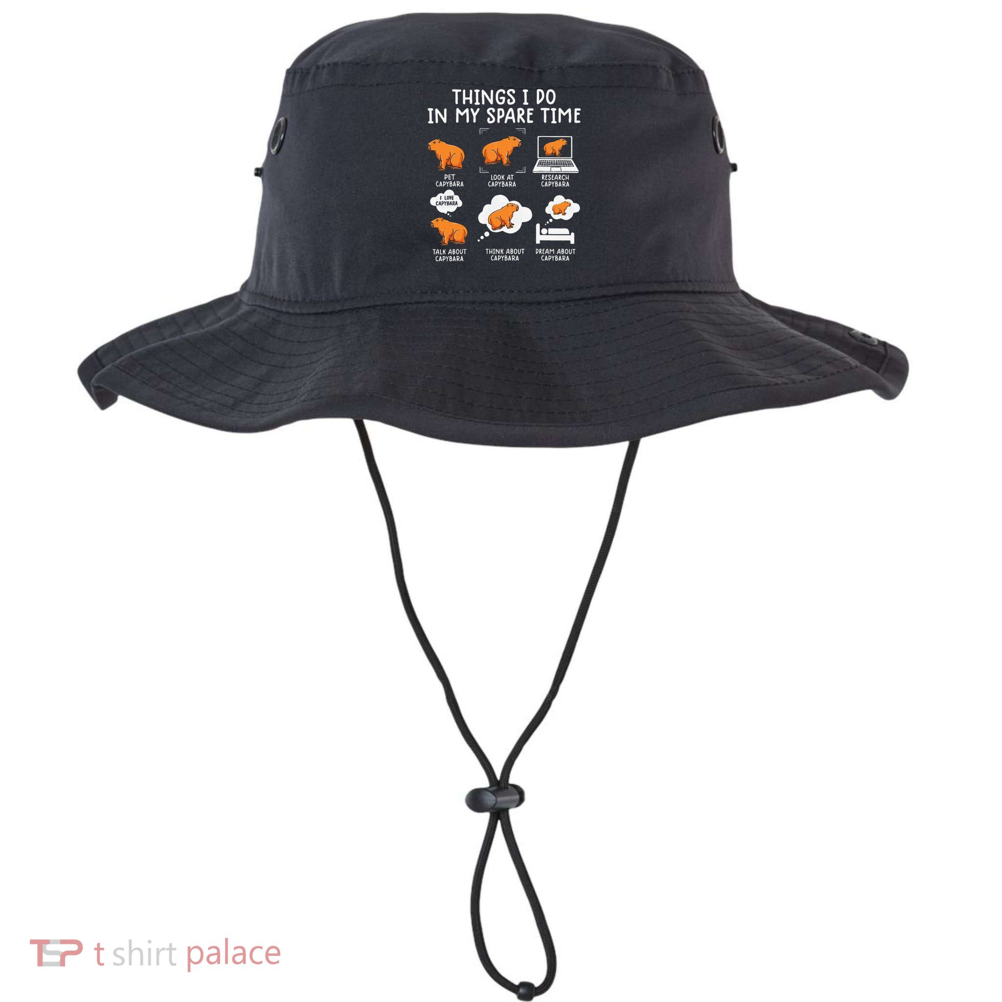 Capybaras Funny Capibara Rodent Things I Do In My Spare Time  Bucket Hat