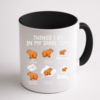 Capybaras Funny Capibara Rodent Things I Do In My Spare Time  Mug