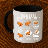 Capybaras Funny Capibara Rodent Things I Do In My Spare Time  Mug