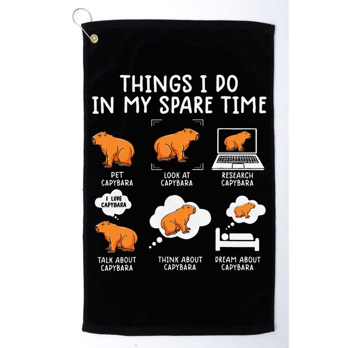 Capybaras Funny Capibara Rodent Things I Do In My Spare Time  Golf Towel
