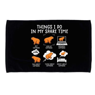 Capybaras Funny Capibara Rodent Things I Do In My Spare Time  Microfiber Hand Towel