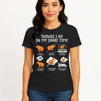 Capybaras Funny Capibara Rodent Things I Do In My Spare Time  Womens T-Shirt