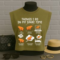 Capybaras Funny Capibara Rodent Things I Do In My Spare Time  Garment-Dyed Women's Muscle Tee
