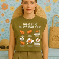 Capybaras Funny Capibara Rodent Things I Do In My Spare Time  Garment-Dyed Women's Muscle Tee