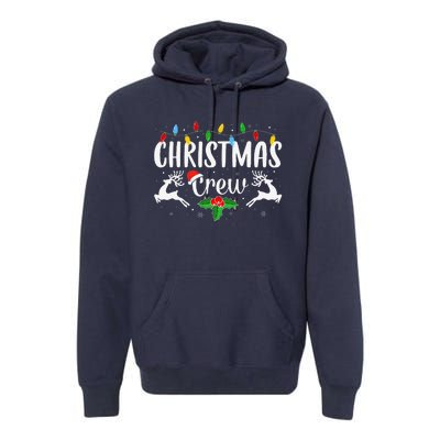 Cute Family Christmas Crew Matching Pajama Lights Premium Hoodie