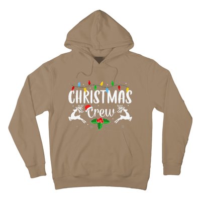 Cute Family Christmas Crew Matching Pajama Lights Hoodie