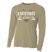 Cute Family Christmas Crew Matching Pajama Lights Cooling Performance Long Sleeve Crew