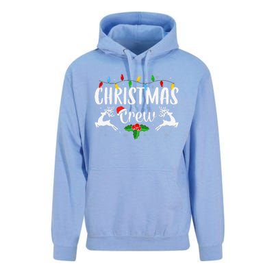 Cute Family Christmas Crew Matching Pajama Lights Unisex Surf Hoodie