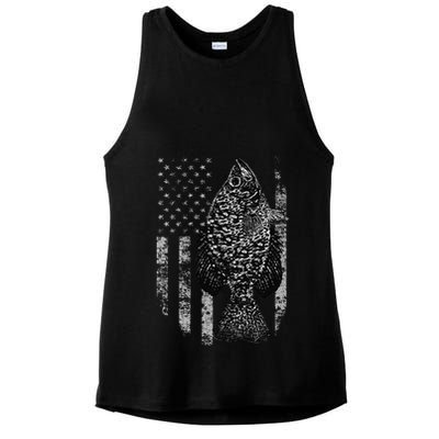 Crappie Flag Crappie Fishing Flag Ladies PosiCharge Tri-Blend Wicking Tank