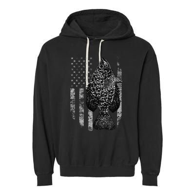 Crappie Flag Crappie Fishing Flag Garment-Dyed Fleece Hoodie