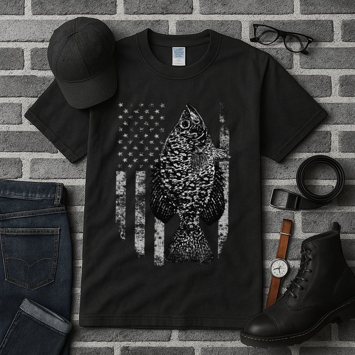Crappie Flag Crappie Fishing Flag Tall T-Shirt