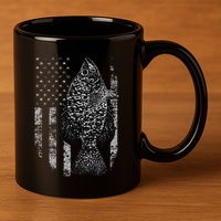 Crappie Flag Crappie Fishing Flag 11oz C Handle Ceramic Mug