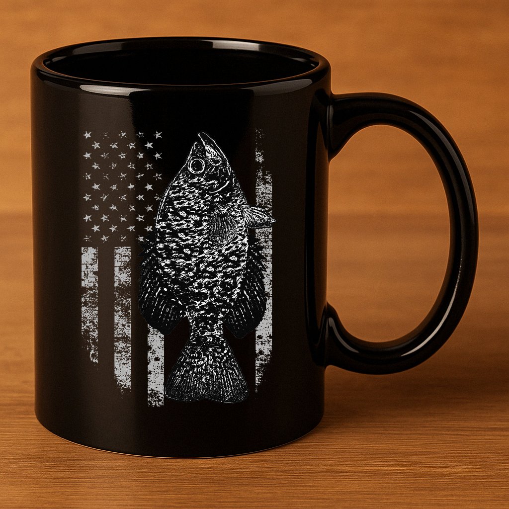 Crappie Flag Crappie Fishing Flag 11oz C Handle Ceramic Mug