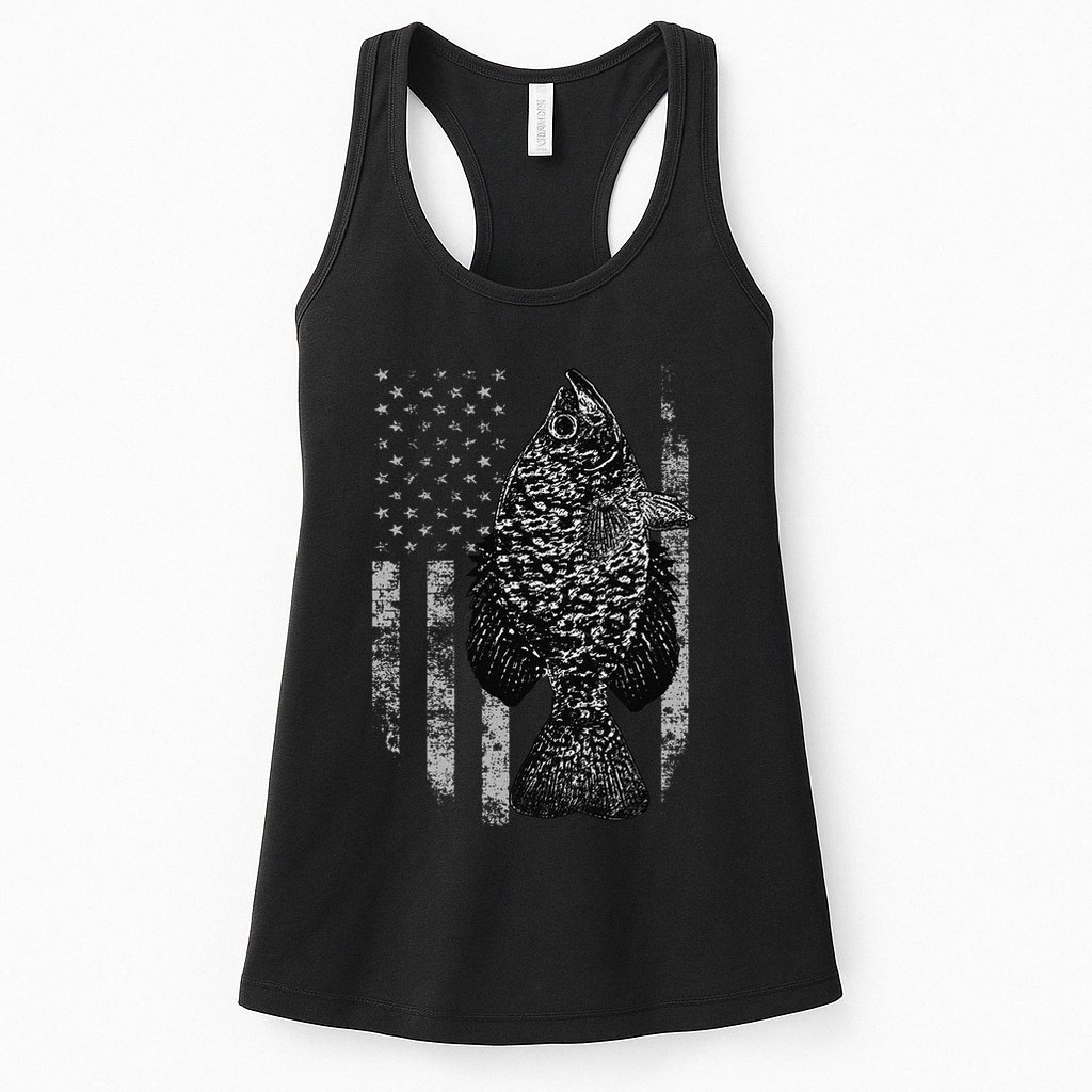 Crappie Flag Crappie Fishing Flag Womens Tank Top