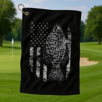 Crappie Flag Crappie Fishing Flag Golf Towel