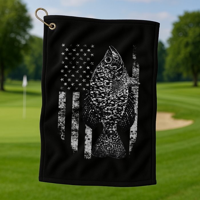 Crappie Flag Crappie Fishing Flag Golf Towel
