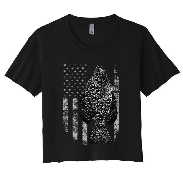 Crappie Flag Crappie Fishing Flag Crop Top