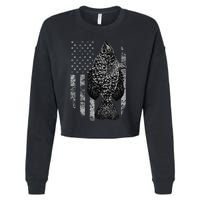 Crappie Flag Crappie Fishing Flag Cropped Pullover Crew