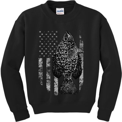 Crappie Flag Crappie Fishing Flag Kids Sweatshirt