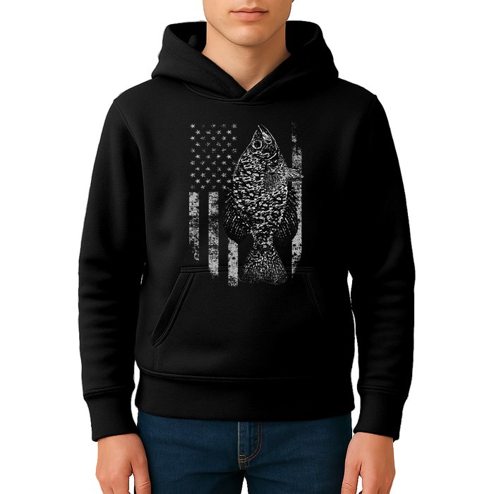 Crappie Flag Crappie Fishing Flag Kids Hoodie