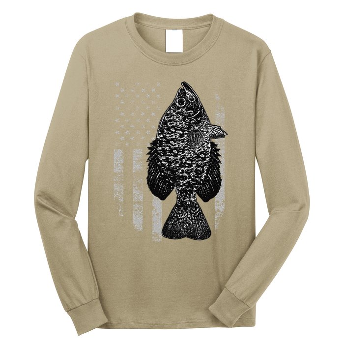 Crappie Flag Crappie Fishing Flag Long Sleeve Shirt