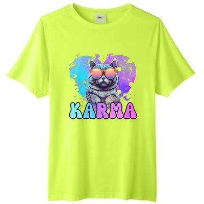 Cute Funny Cat Lover Heart Shape Karma Tall Fusion ChromaSoft Performance T-Shirt