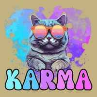 Cute Funny Cat Lover Heart Shape Karma Button