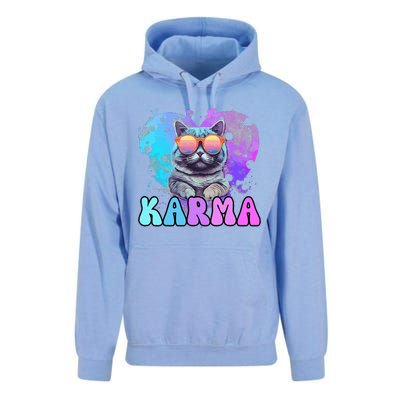 Cute Funny Cat Lover Heart Shape Karma Unisex Surf Hoodie