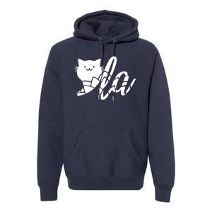 Cute Funny Comma La Cat Kamala Harris 2024 Lotus For Potus Premium Hoodie