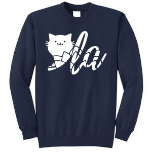 Cute Funny Comma La Cat Kamala Harris 2024 Lotus For Potus Tall Sweatshirt