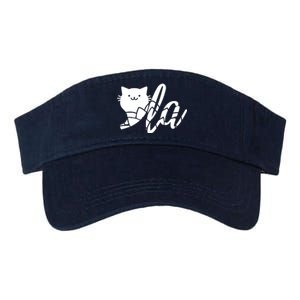 Cute Funny Comma La Cat Kamala Harris 2024 Lotus For Potus Valucap Bio-Washed Visor