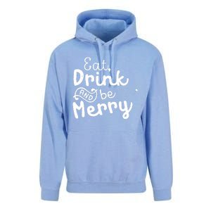 Cute & Funny Christmas Eat Drink & Be Merry Unisex Surf Hoodie