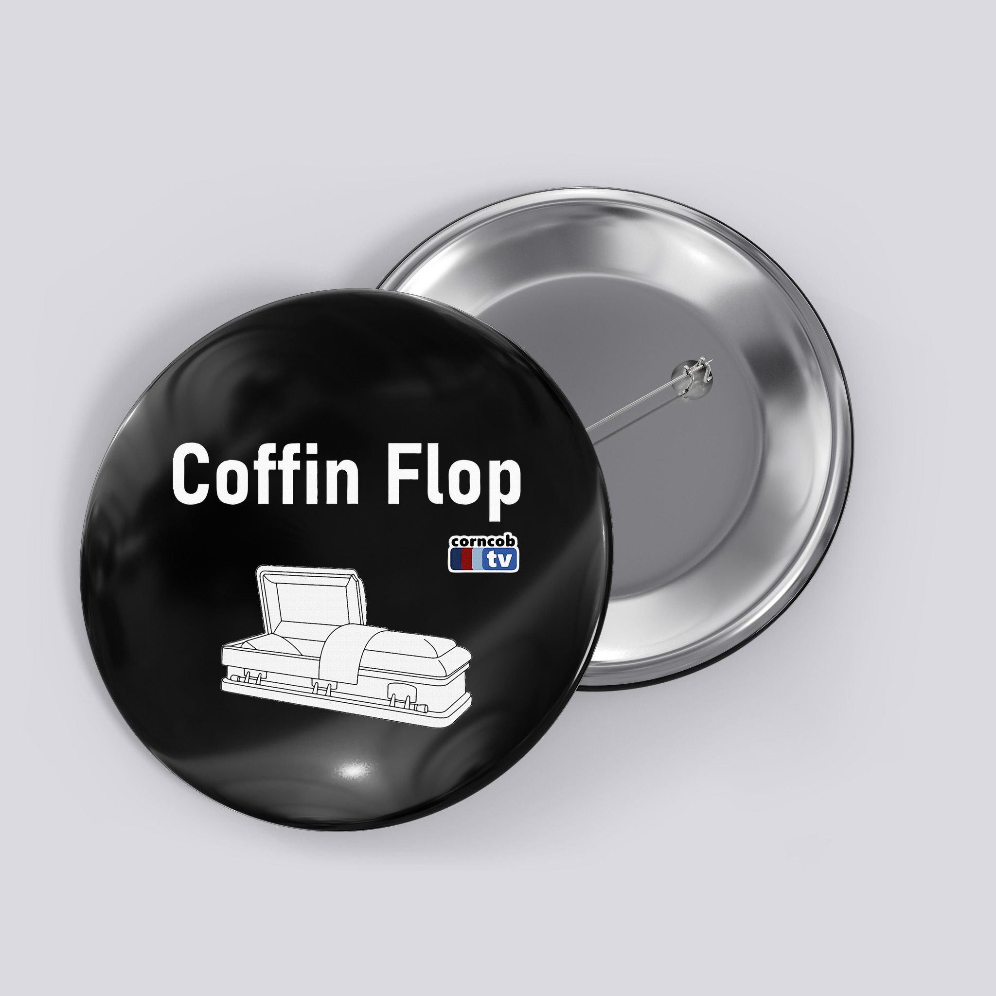 Coffin Flop Corncob Tv Button