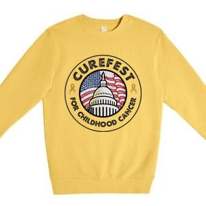 Curefest For Childhood Cancer 2024 Design 1 For Light Fabric Premium Crewneck Sweatshirt