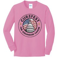 Curefest For Childhood Cancer 2024 Design 1 For Light Fabric Kids Long Sleeve Shirt