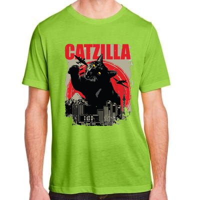 Catzilla Funny Cat Lover Kitten Kitty Short Sleeve Small Adult ChromaSoft Performance T-Shirt